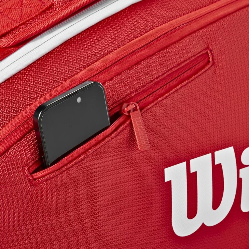 Wilson Super Tour 15'li Raket Çantası - Kırmızı