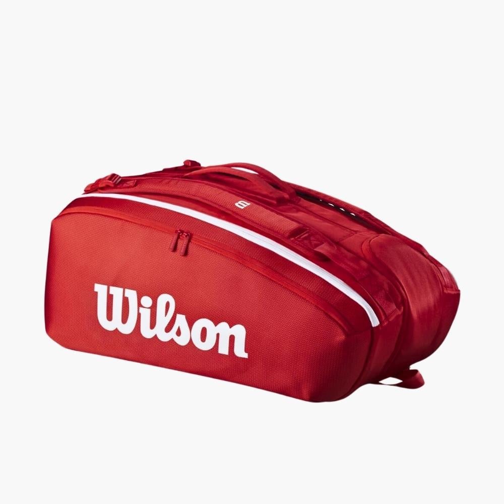 Wilson Super Tour 15'li Raket Çantası - Kırmızı