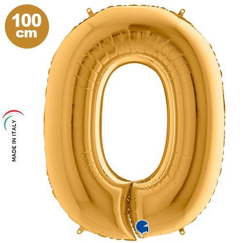 0 Rakam Folyo Balon Gold 100x70 cm