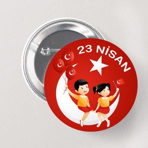 23 NİSAN yaka çanta rozeti 5 li paket çocuk bayramı hediyelik rozet