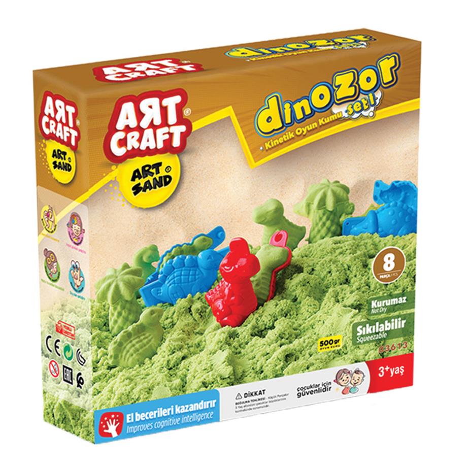Art Craft Kinetik Kum 500 gr Dinazor Set