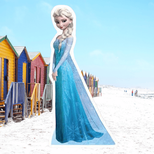 Ayaklı pano Elsa Ayaklı Pano 50 cm (frozen) Doğum Günü Masa Dekoru