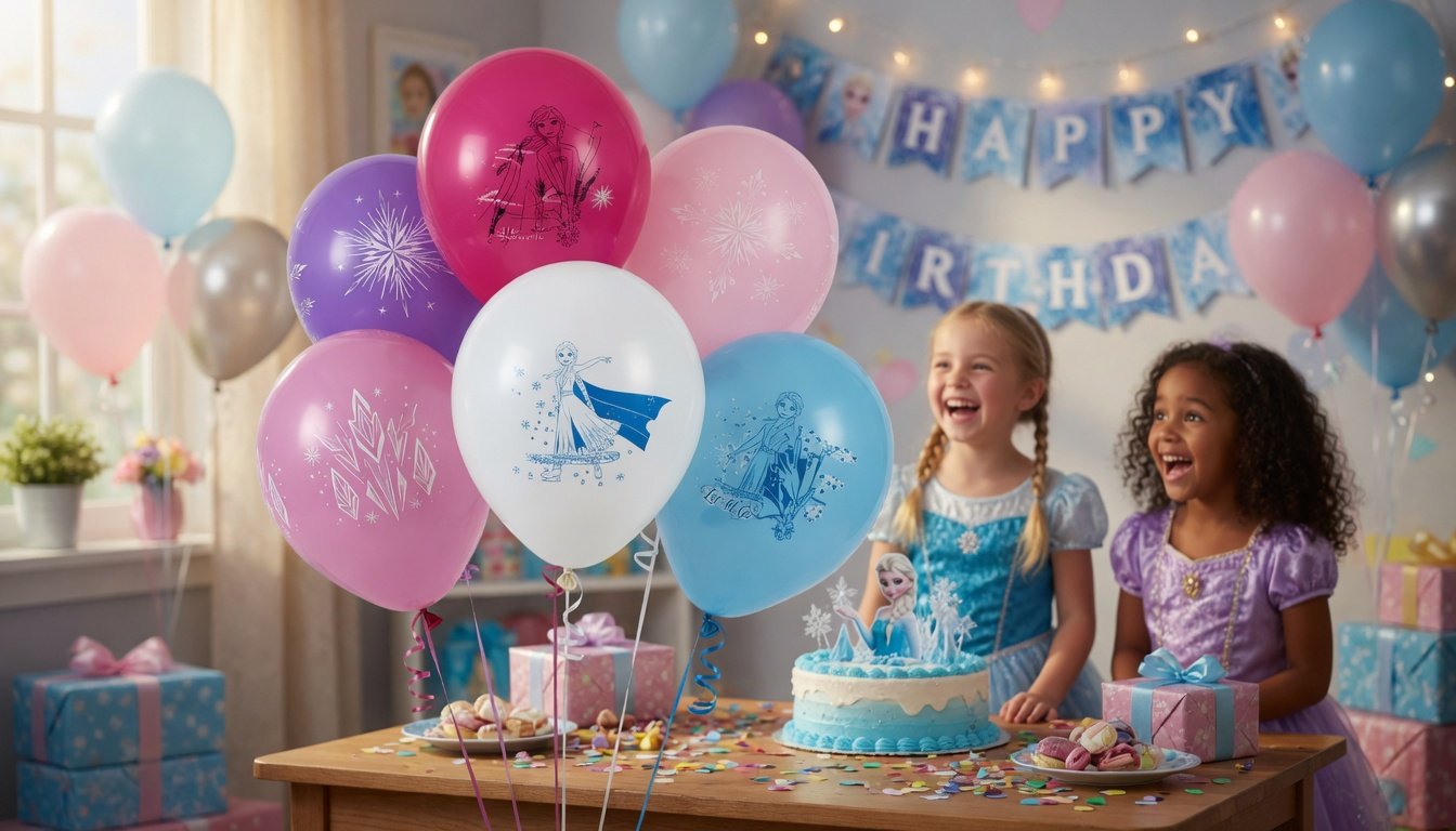 Balon 12 inç Frozen baskılı 6lı balon seti