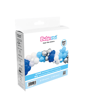 Balon Dekorasyon Seti Erkek Temalı 72 Parça