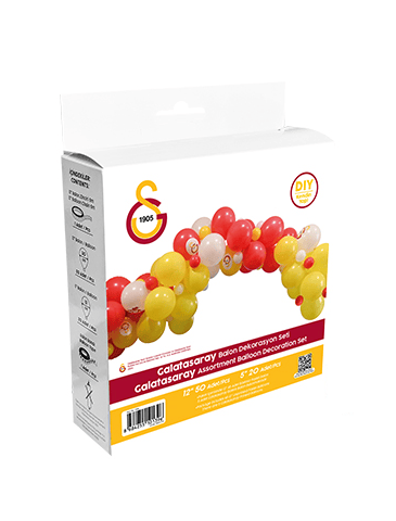 Balon Dekorasyon Seti Galatasaray Temalı 72 Parça