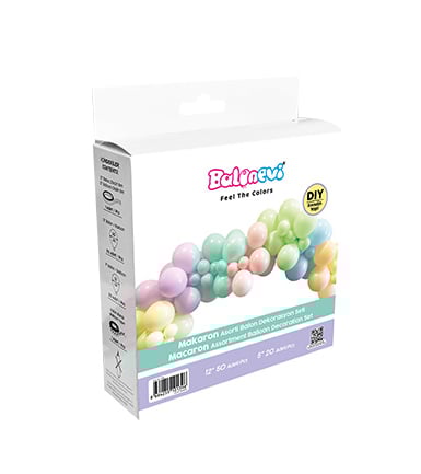 Balon Dekorasyon Seti Makaron Temalı 72 Parça