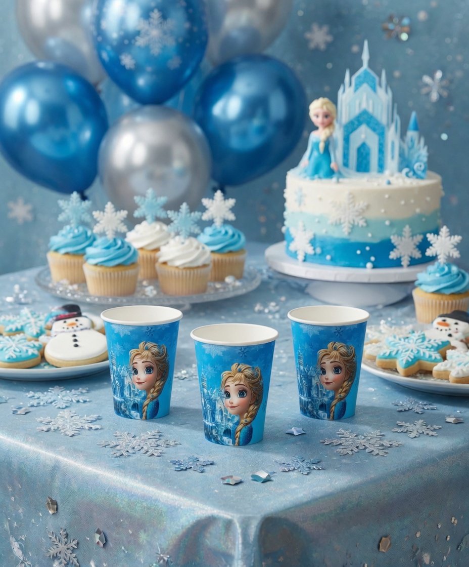 Bardak Karton Kar Prensesi 8 Parça- Frozen