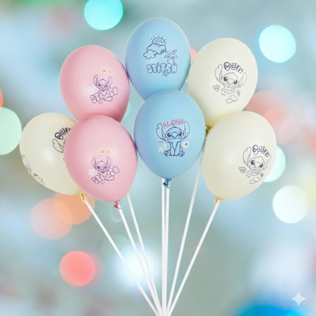 Baskılı orjinal lisanslı Lilo Stitich 8 li balon
