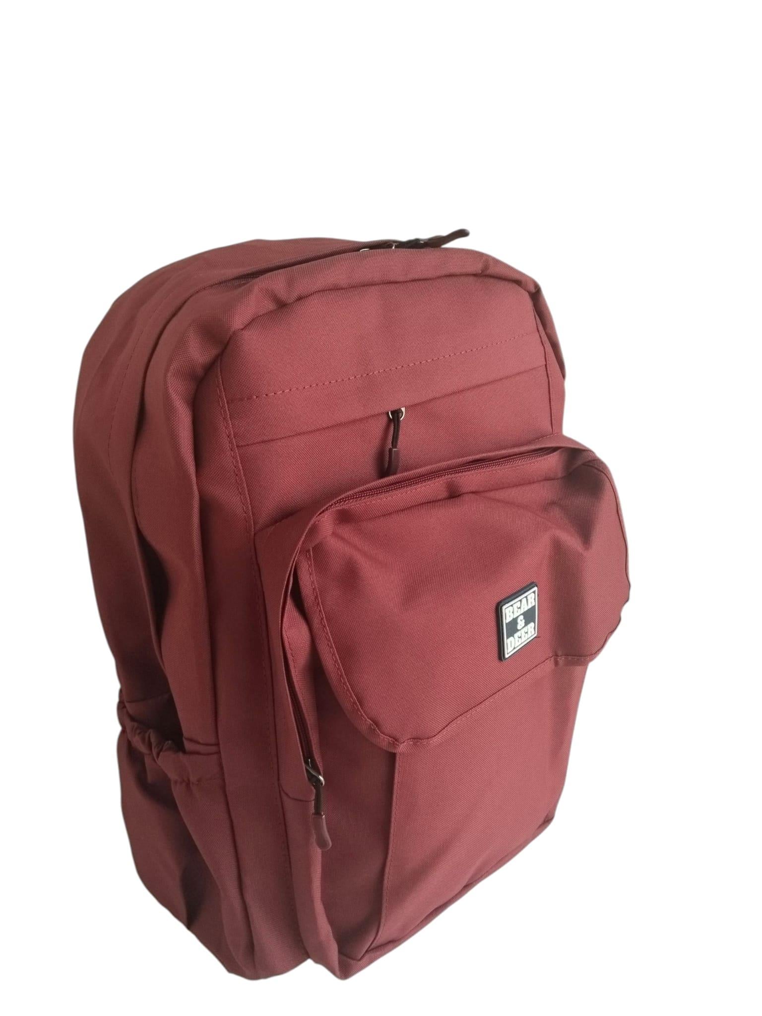 Bear&Deer New Steg Okul Çantası Sırt Çantası Bordo BD-CN0275