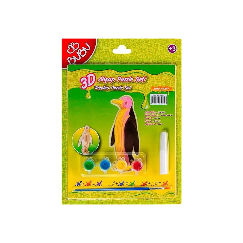 Bu-Bu Ahsap Puzzle 3D  Hayvanlar