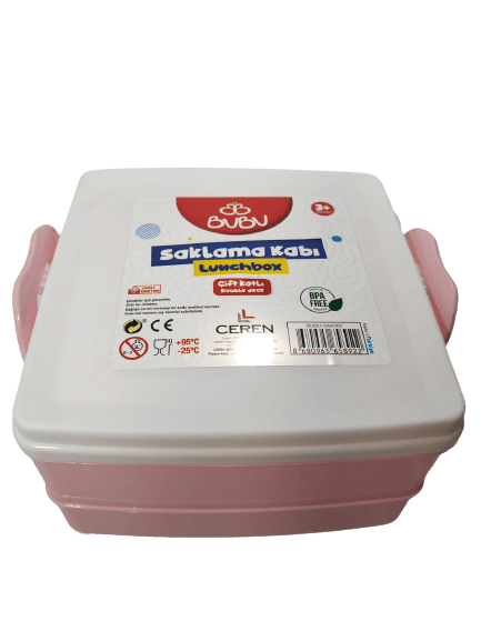 Bu-Bu Beslenme Kabı Çift Katlı Renkli BUBU-SAK003