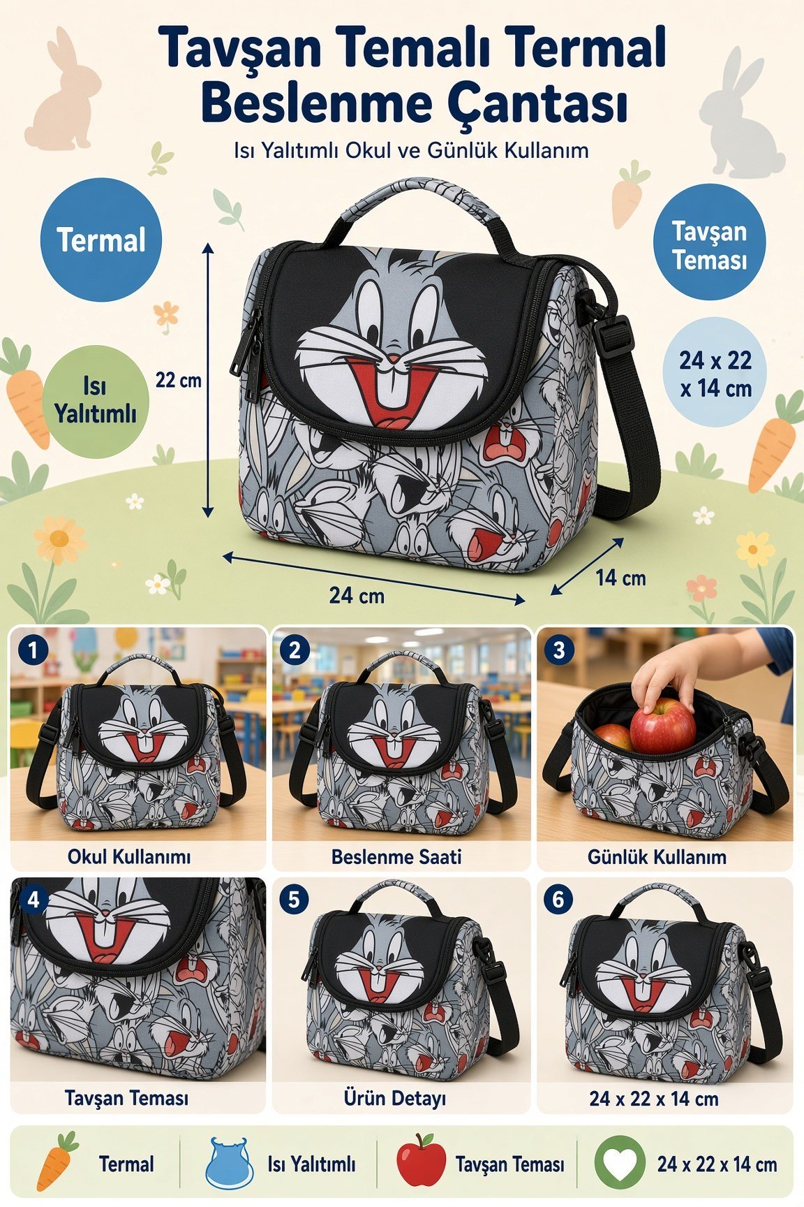 Bugs Bunny Beslenme Çantası 2141-9