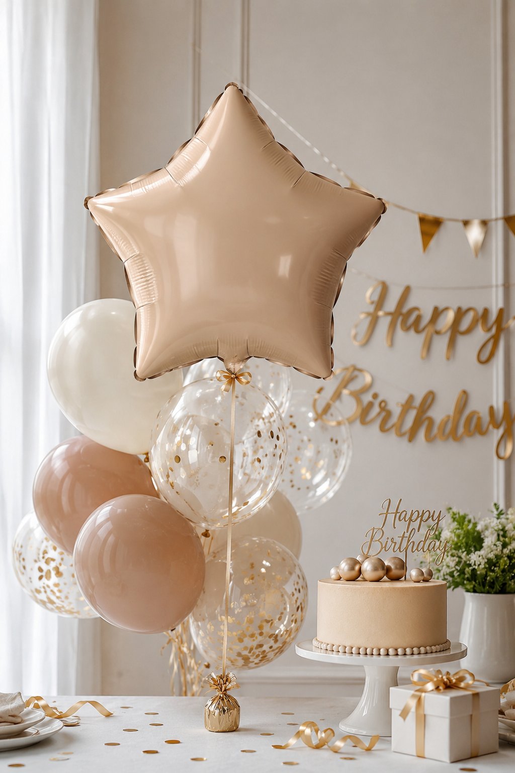 Folyo Balon 18 inç 45cm YILDIZ KARAMEL