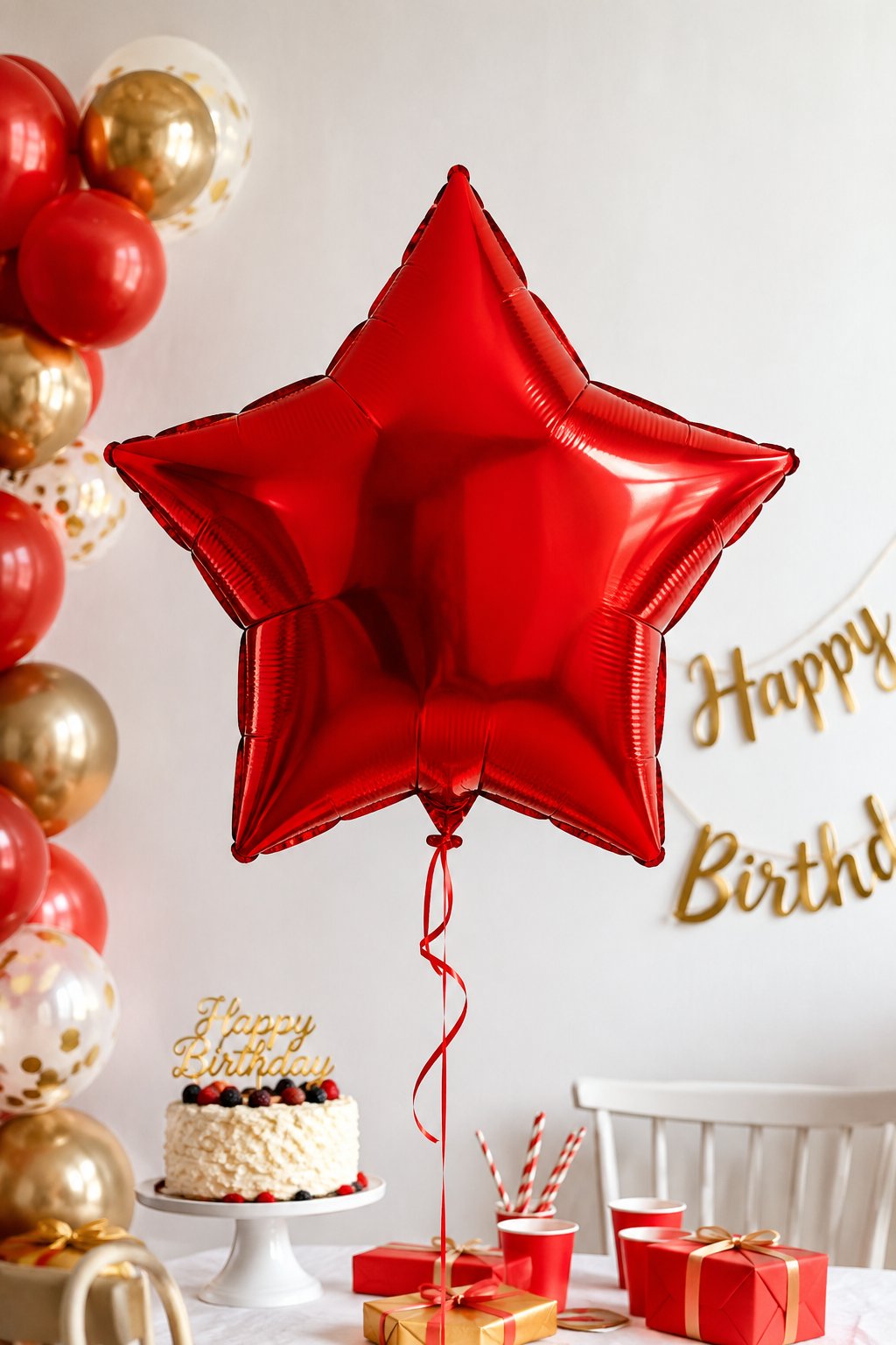 Folyo Balon 18 inç 45cm YILDIZ KIRMIZI