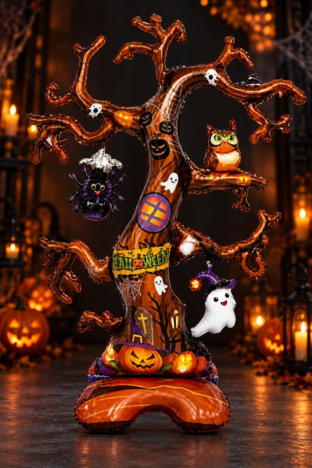 Folyo Balon Halloween Ayaklı Hayalet Ağacı 79*115c cadılar bayramı
