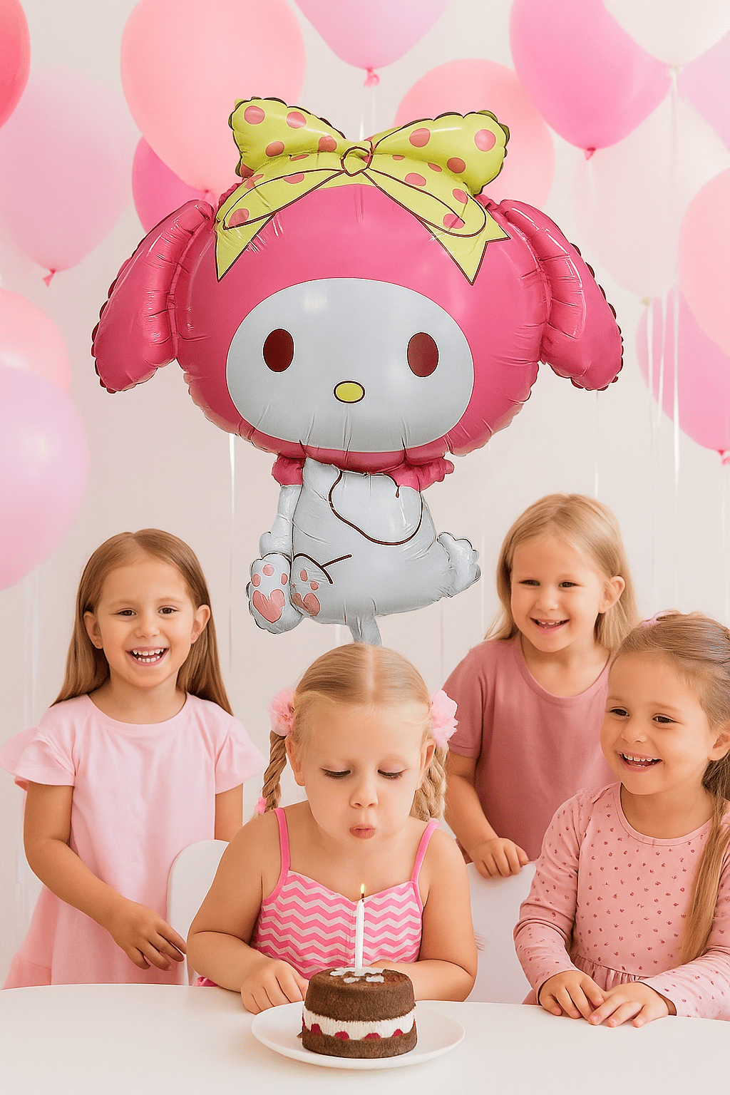 Folyo Balon My melodi -kuromi Temalı 50X75 pembe  Büyük Doğum Günü Parti Balonu