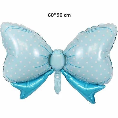 Folyo Balon Puantiyeli Fiyonk Mavi 60*90cm bebek partisi-cinsiyet partisi