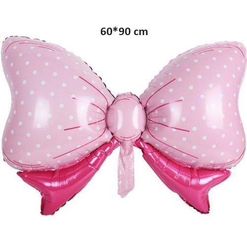 Folyo Balon Puantiyeli Fiyonk Pembe 60*90cm bebek partisi-cinsiyet partisi