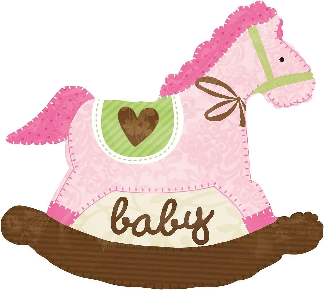 Folyo Balon Sallanan At Baby Pembe 26*29i-66cm*74