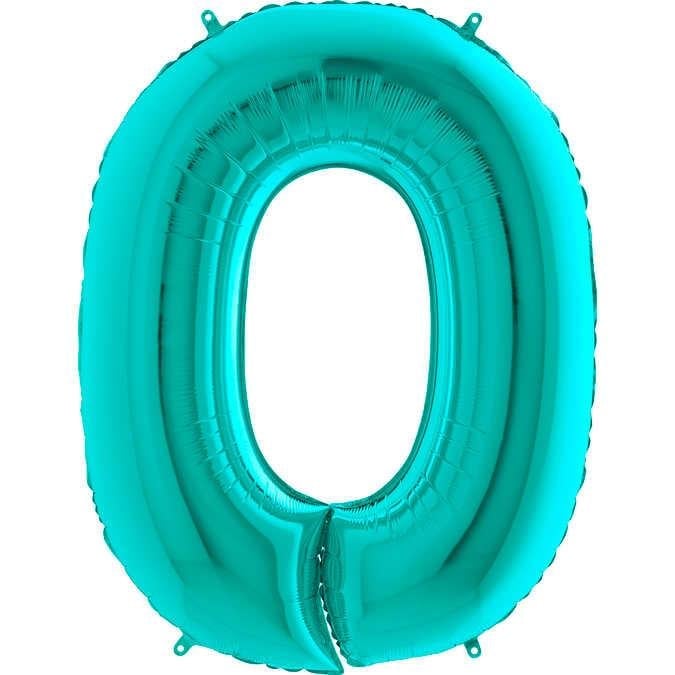 Folyo Rakam 0 Tiffany 40 inç 102 cm Turkuaz GRABO