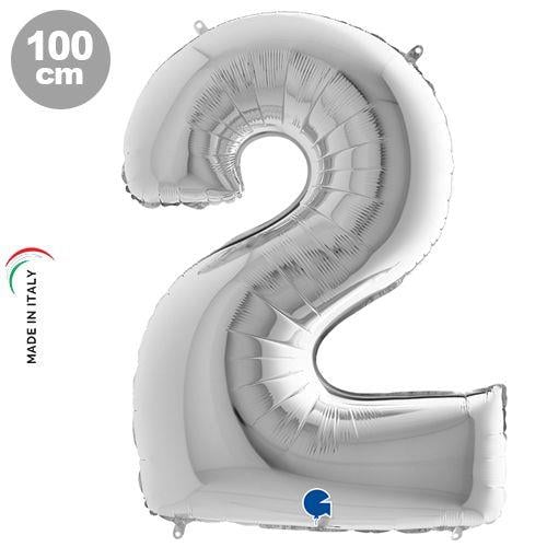Folyo Rakam 2 Gümüş 40 Inc 101 Cm GRABO
