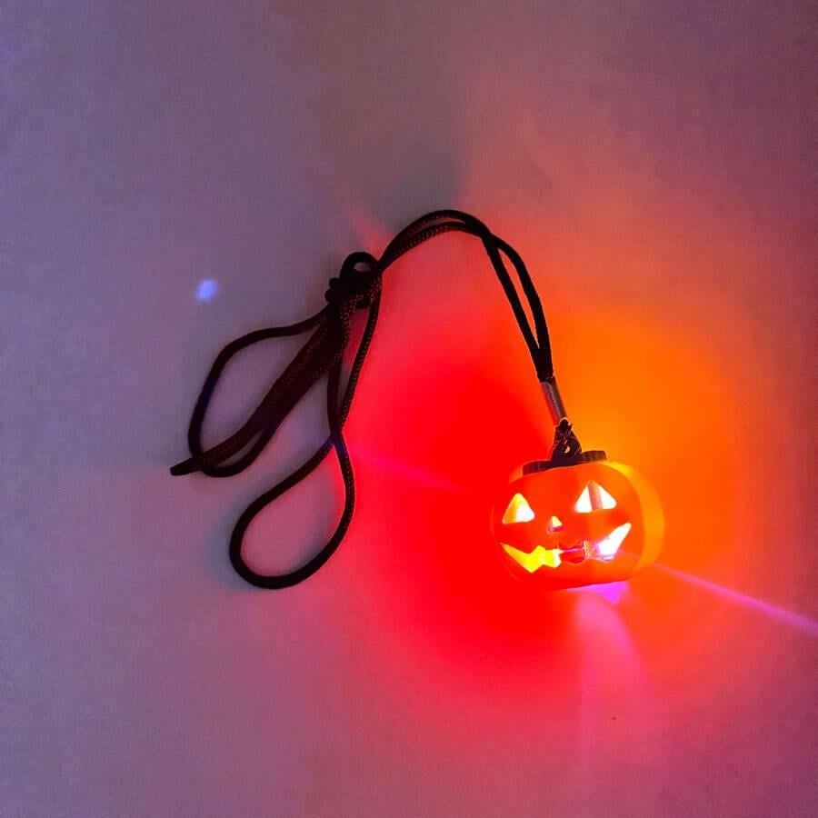 Halloween Balkabağı Işıklı Kolye