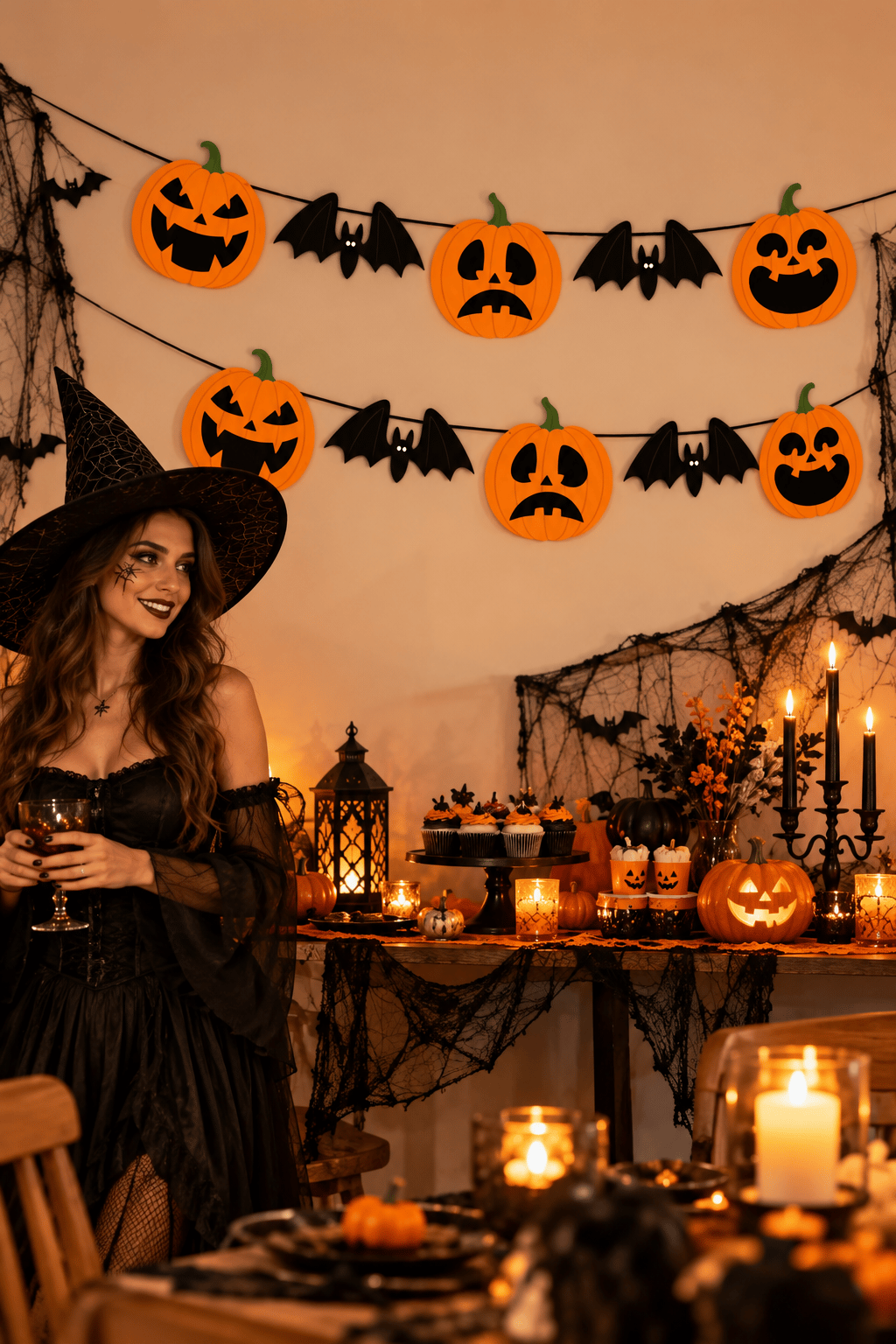 Halloween Balkabağı Özel Kesim Banner Yarasalı 2,5 m