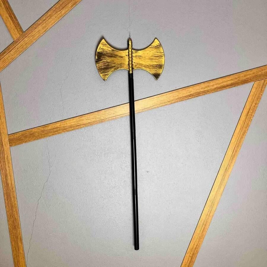 Halloween Çubuklu Çift Yönlü Eskitme Balta 100 Cm