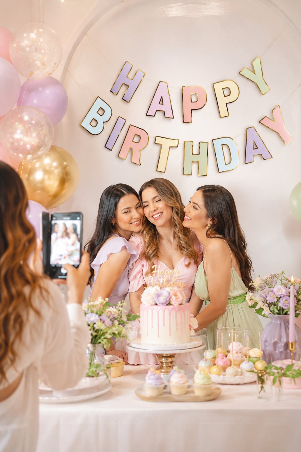 Happy Birthday Banner MAKARON Varaklı