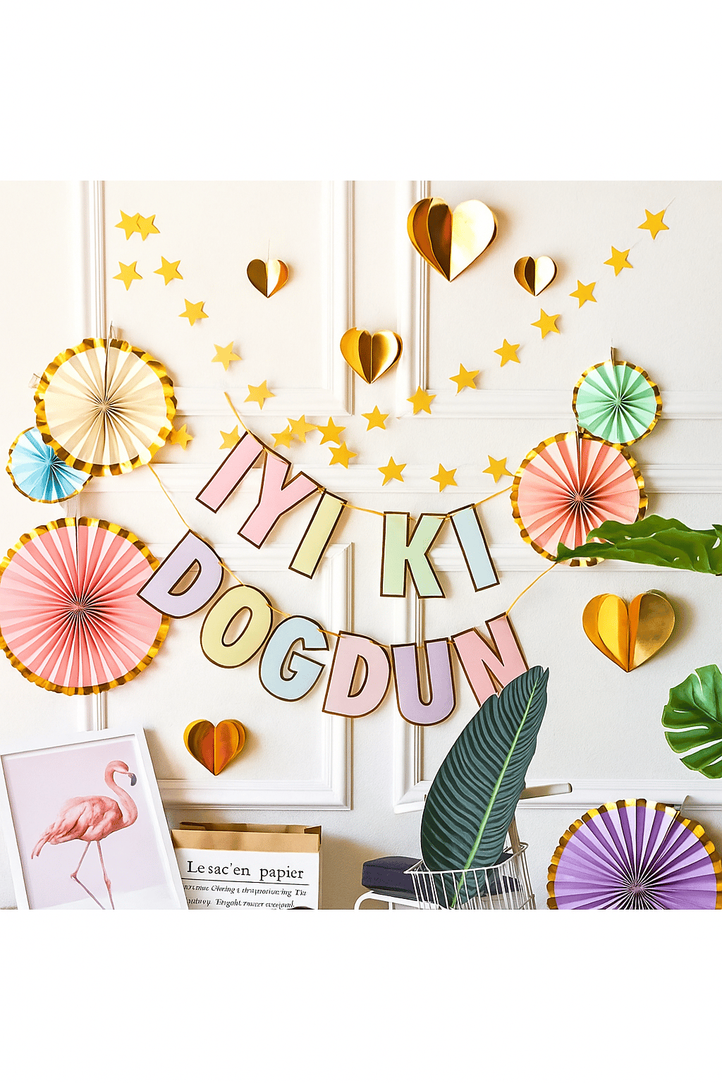 İyiki Doğdun Banner MAKARON Varaklı
