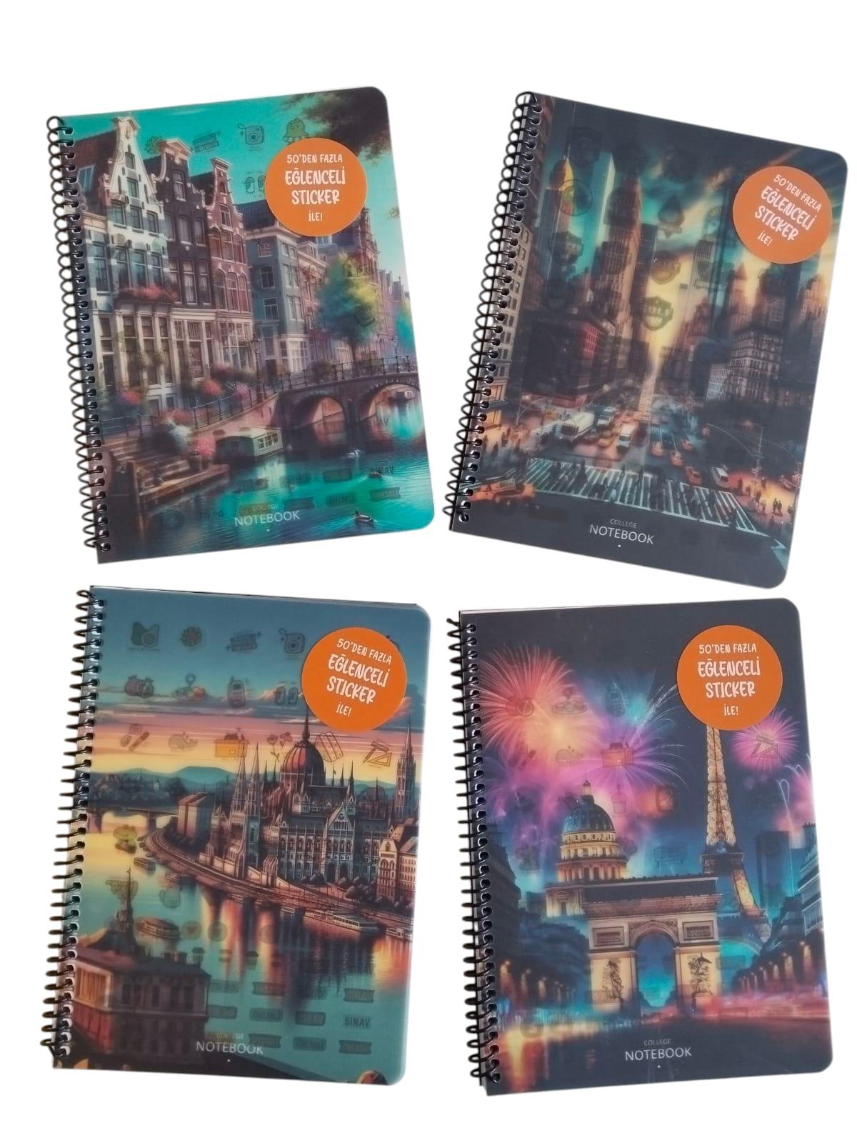 Keskin 80 Yaprak A5 Kareli Spiralli Pp Kapak Stickerli