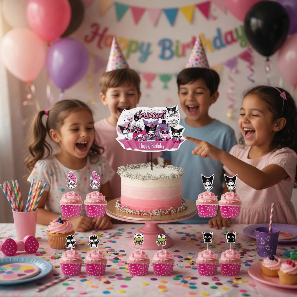 KUROMİ Cake topper set(5oli cupca-20likürd-1 pasta