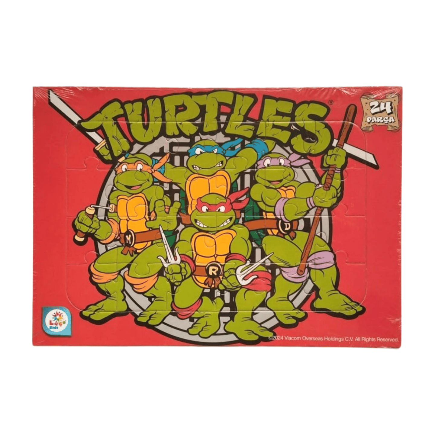 Laço Kids Ninja Kap. Taslamalı 24 Parça Frame Puzz