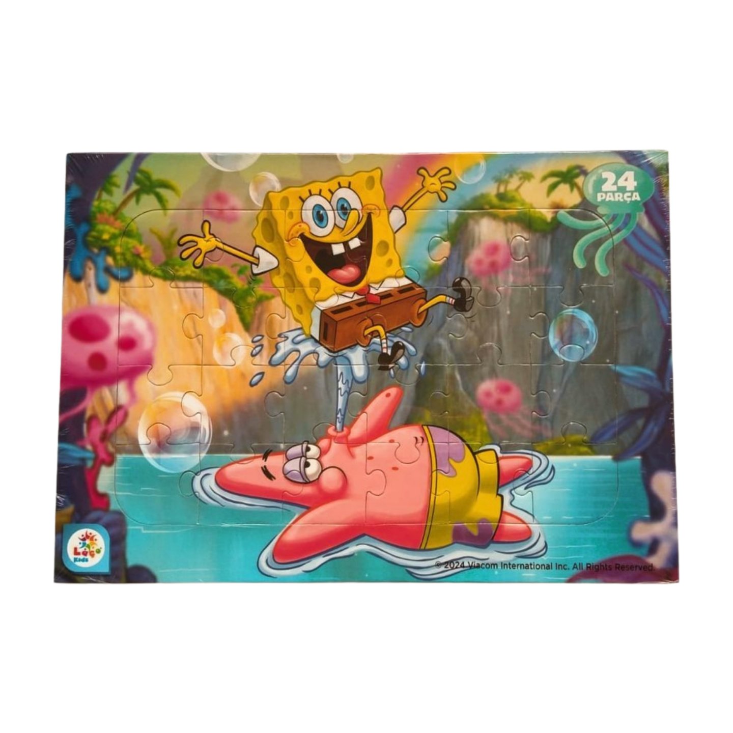 Laço Kids Spongebob Taslamalı 24 Parça Frame Puzzl