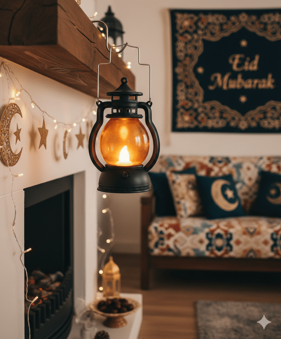 Ledli Fener Gaz Lambası Model Pilli 13 Cm Siyah Pil İçinde