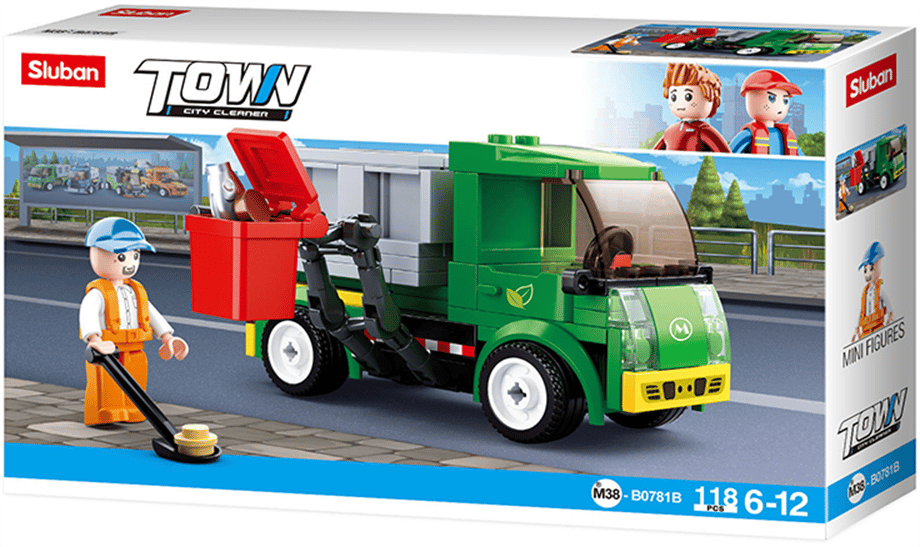 Lego 118 Parça Sluban Town Çöp Kamyonu            