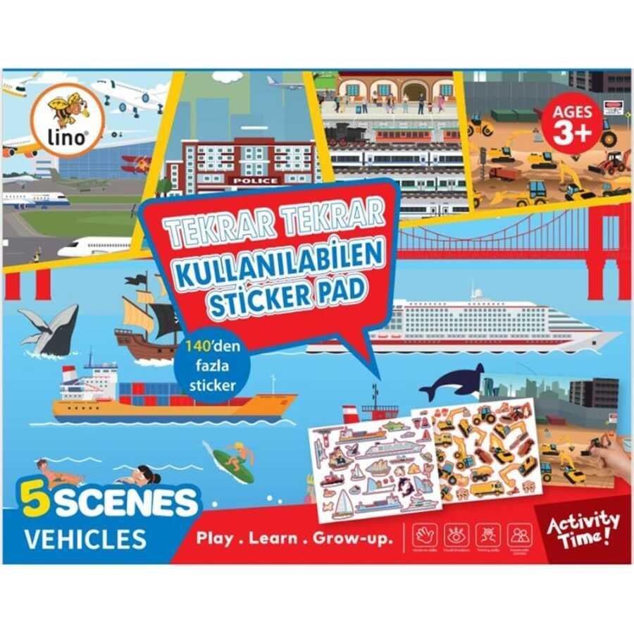 Lino Tekrar Kullanılabilen Sticker Pad Taşıtlar