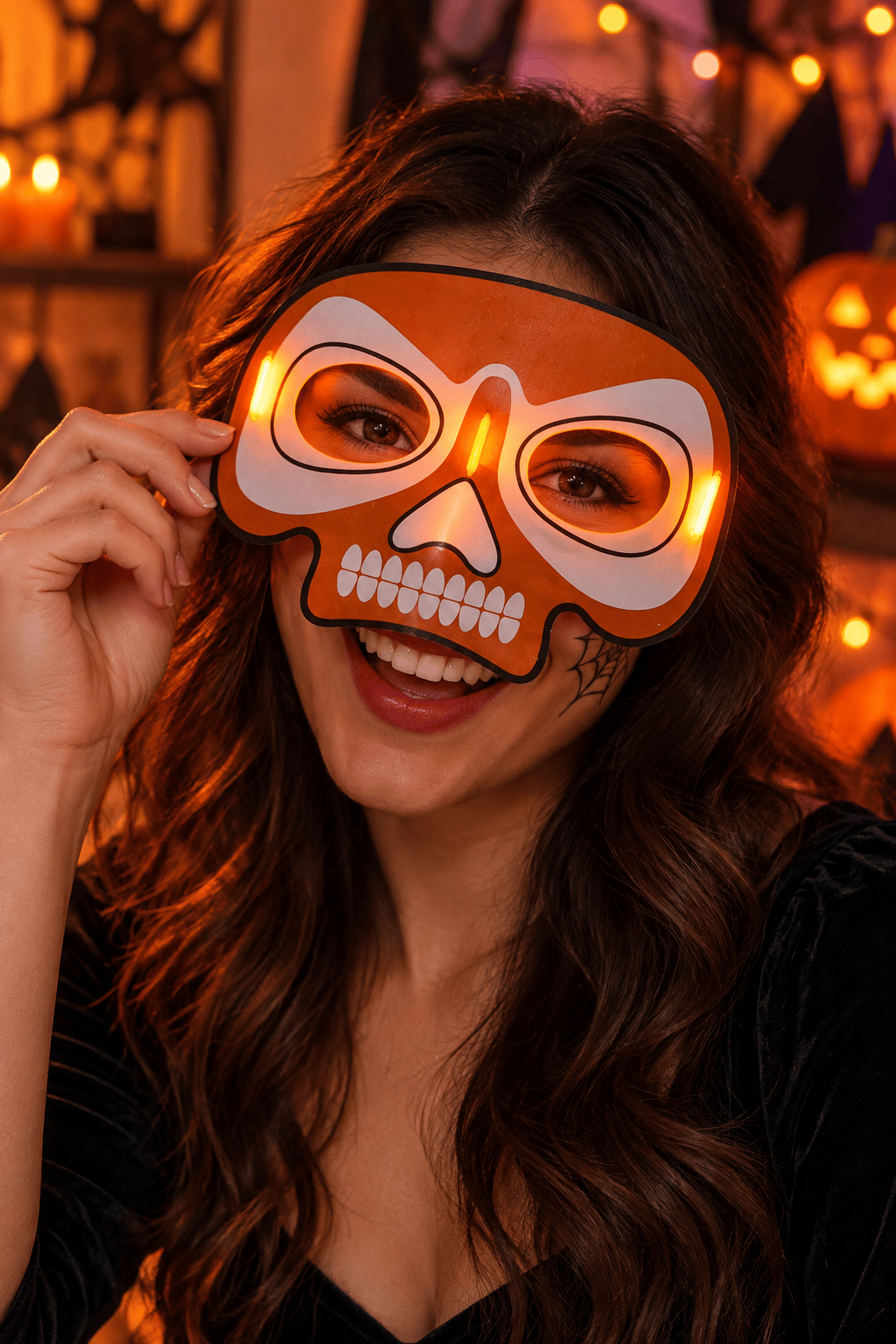 Maske parti maskesi TURUNCU glow stick -