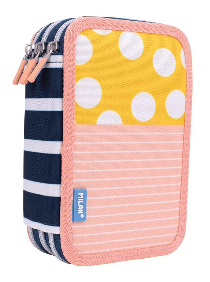 Milan 081364SM2 Swims Sarı-Pembe 3 Cepli Setli Kalem Çantası