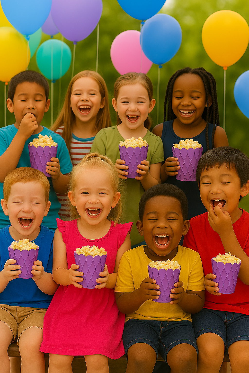 Mısır Kutusu Pop Corn Kutusu Dalgalı Mor Desenli / 8 Parça
