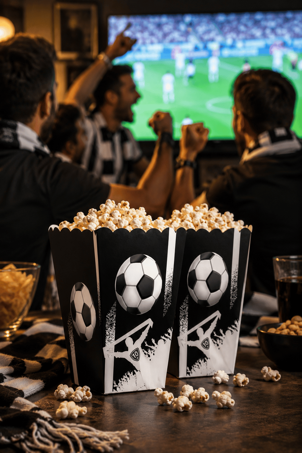 Mısır Kutusu pop corn Taraftar siyah-Beyaz  8li  BJK