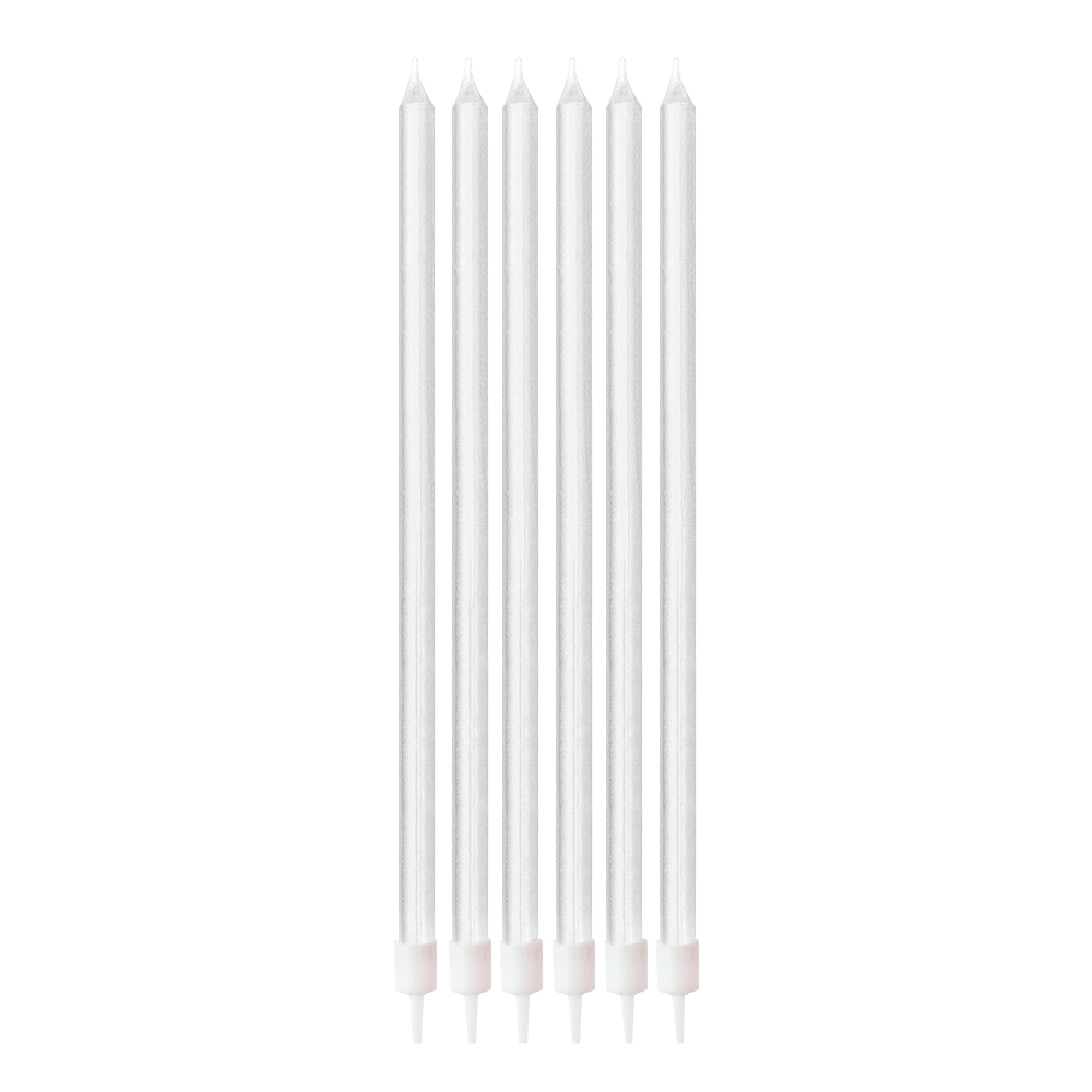 Mum 18 CM 6 lı Metalik BEYAZ KLBK