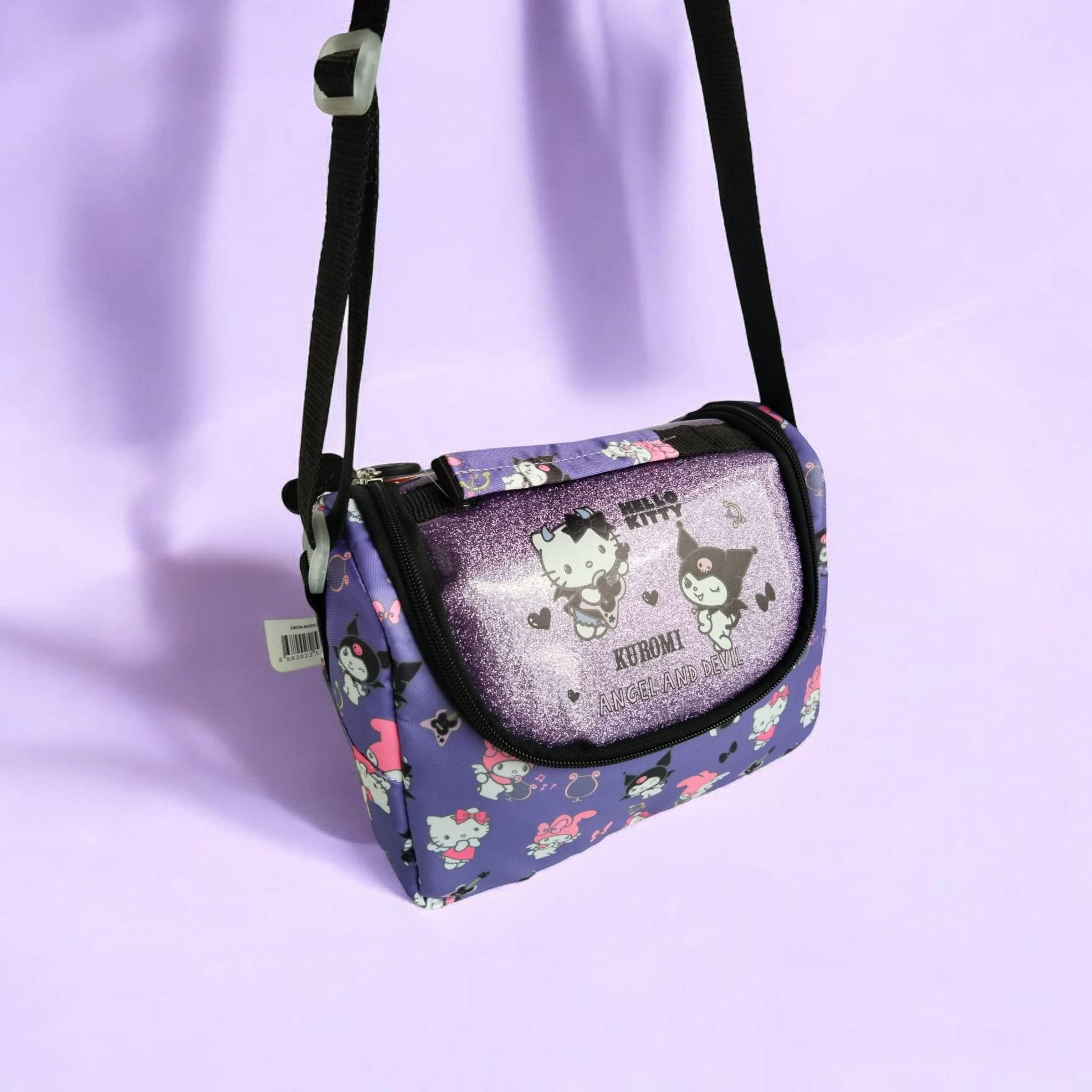 Orjinal Lisanslı Hello Kitty friends  Kuromi Beslenme Çantası Isı Yalıtımlı Termal Mor 3261