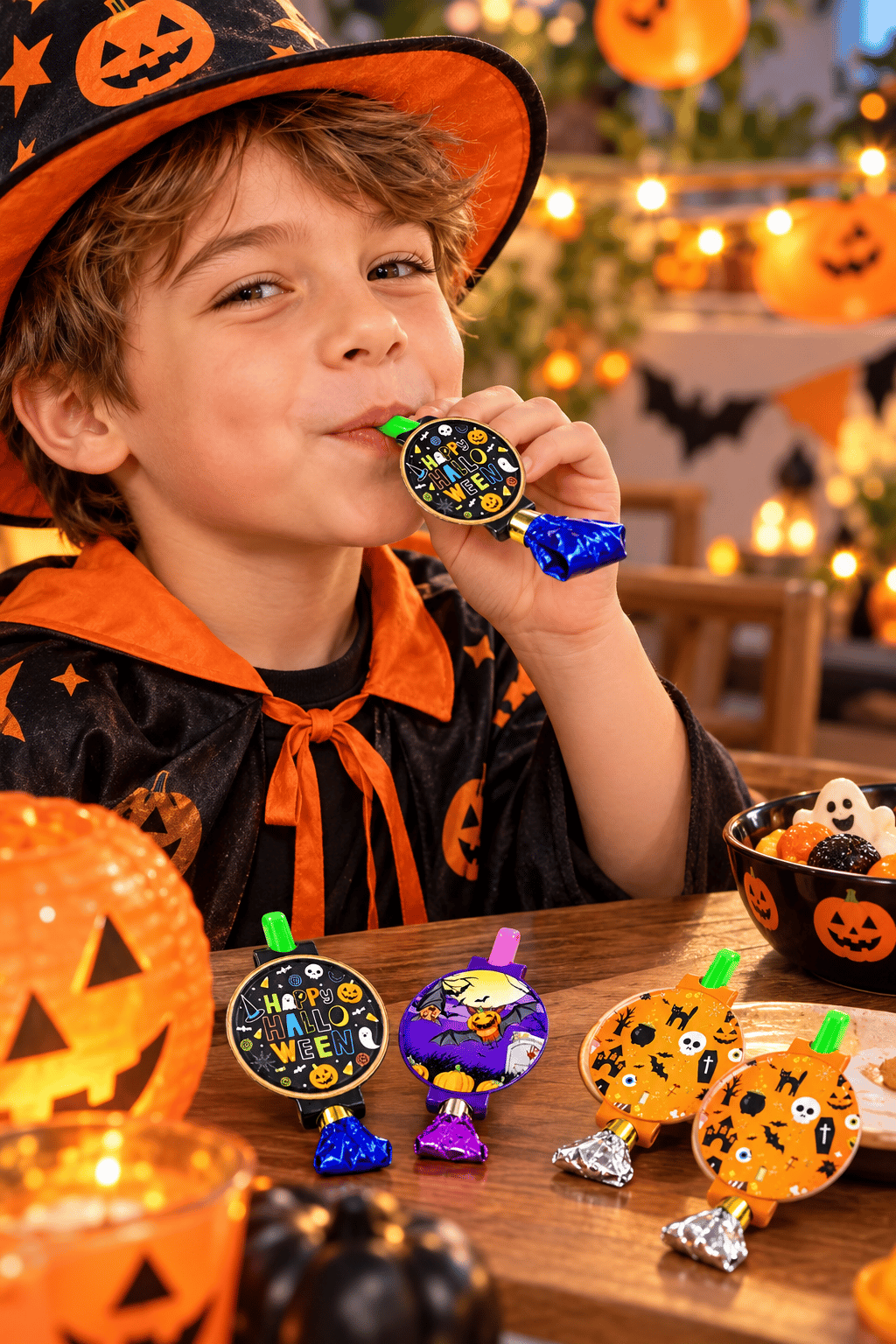 Parti düdüğü halloween cadılar bayramı 6 lı   