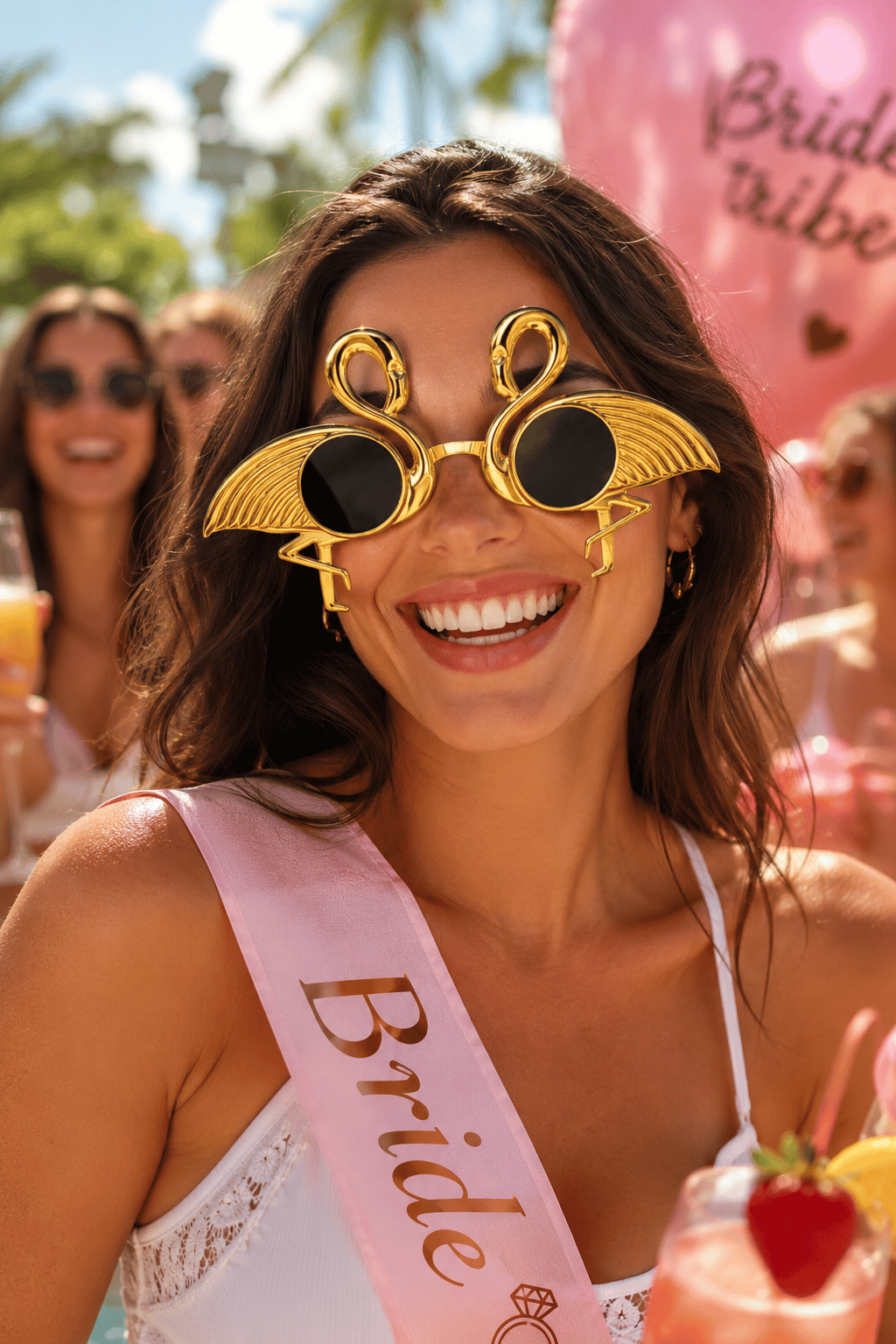 Parti Gözlükleri  Flamingo Parti Gözlüğü Gold Bekarlığa veda