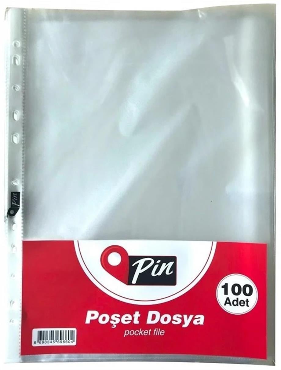 Pin Poşet Dosya Eco A4 100lü 6604