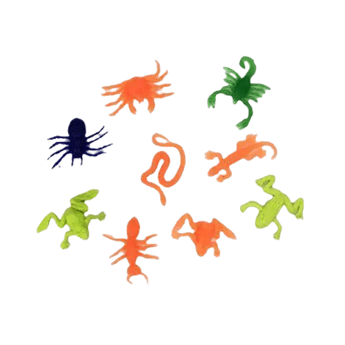 Pinyata İçi Oyuncak Renkli Böcekler 10 lu set Pinyata Patlatma Oyuncağı-Cadılar Bayramı