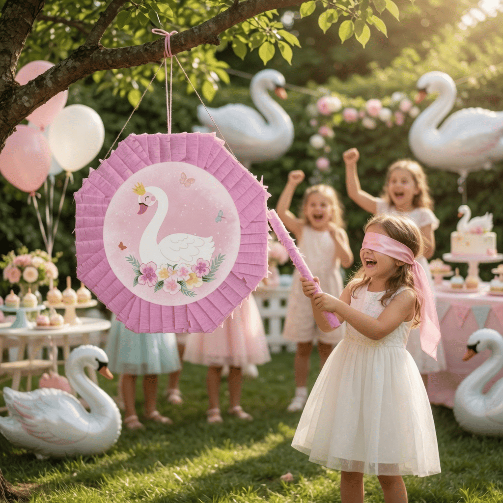 Pinyata KUĞU Pembe 42 cm sopalı