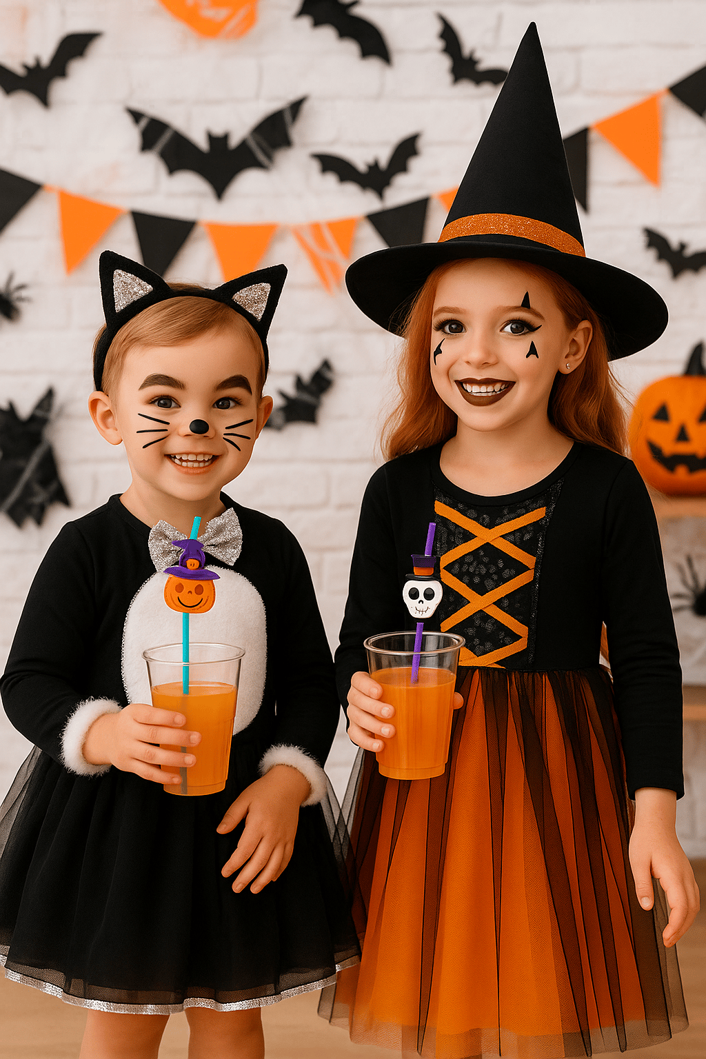 Pipet Halloween -Cadılar Bayramı 10lu Artistik Körüklü Pipet