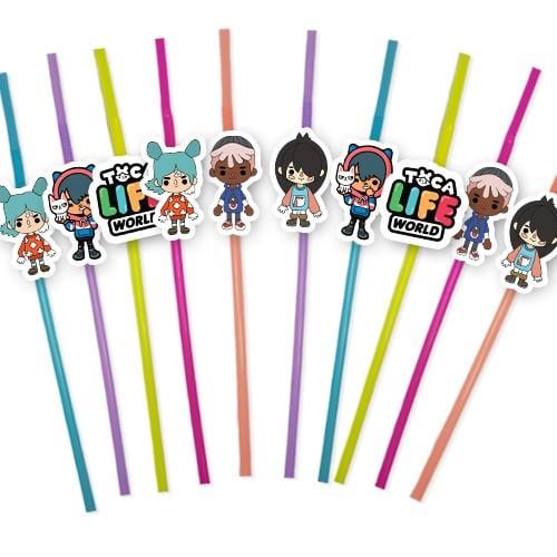 Pipet TOCA BOCA temalı 10lu Artistik Pipet